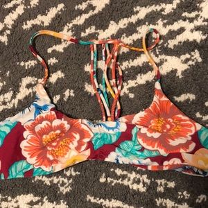 Floral bathing suit top